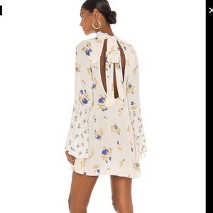 NWT FREE PEOPLE  floral bell sleeve dress